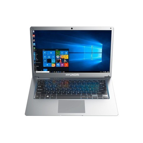 Laptop Hyundai HyBook 14.1" Celeron, 4GB RAM, 64GB eMMC, Español - Plata