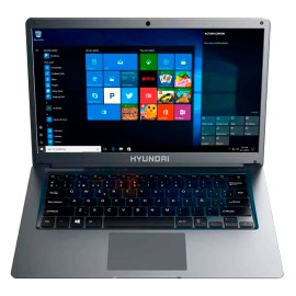 Laptop Hyundai HyBook 14.1", Intel Celeron, 4GB RAM, 64GB + 1TB HDD - Gris Espacial