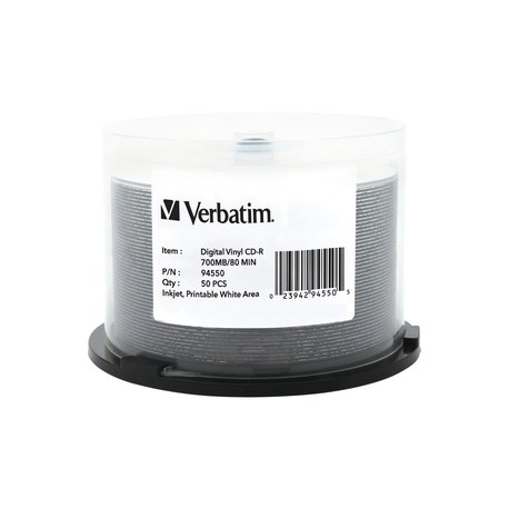 CD Grabables Verbatim Digital Vinyl 94550 - CD-R - 700 MB - 50 Paquete(s) Cabezal con Ejes Rotatorios